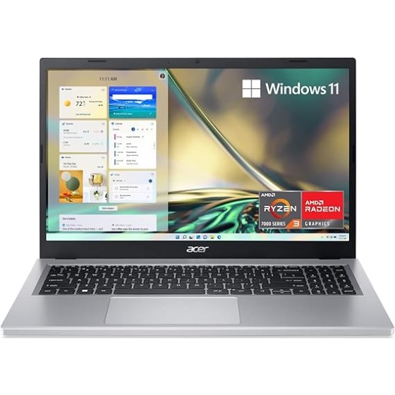 Acer Aspire 3 A315-24P-R7VH Slim Laptop | 15.6" Full HD | AMD Ryzen 3 7320U Quad-Core | AMD Radeon Graphics | 8GB LPDDR5 | 128GB NVMe SSD | Wi-Fi 6 | Windows 11 Home
