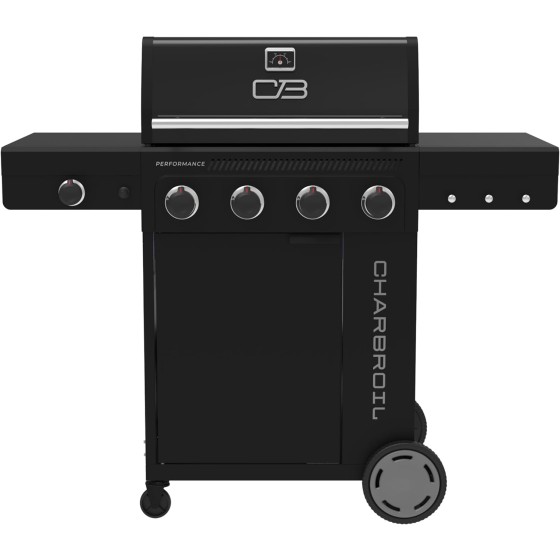Charbroil Performance Series 4-Burner Gas Grill Cabinet with Side Burner, Black